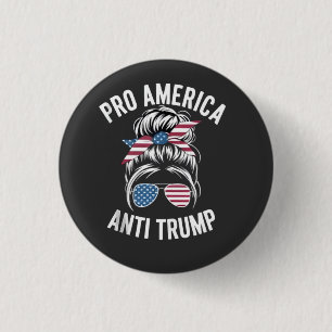 Bóton Redondo 2.54cm Resistência ao Sinalizador Anti-Trump Americano Pr