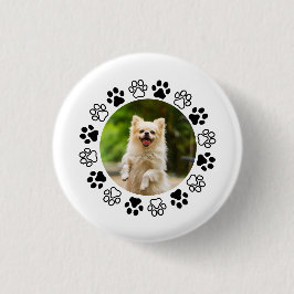 Bóton Redondo 2.54cm retrato canino de cachorro personalizável