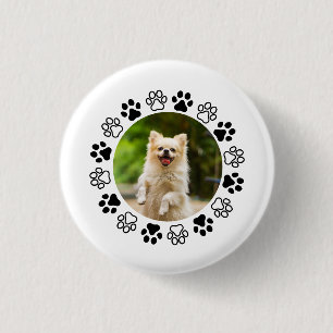 Bóton Redondo 2.54cm retrato canino de cachorro personalizável 