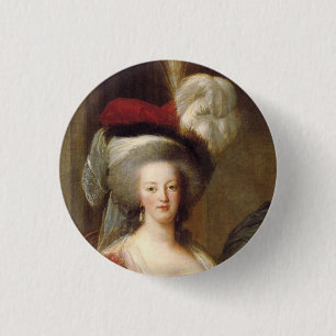 Bóton Redondo 2.54cm Retrato da rainha francesa, Marie Antoinette