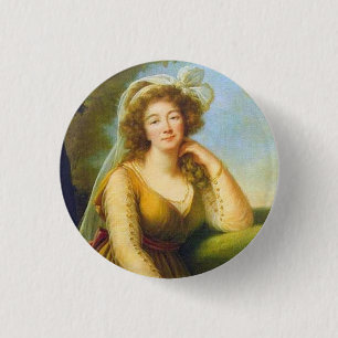 Bóton Redondo 2.54cm Retrato de Madame du Barry