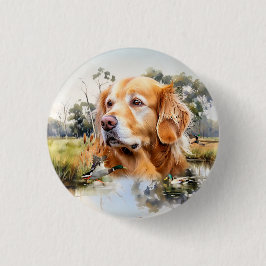 Bóton Redondo 2.54cm Retriever de ouro