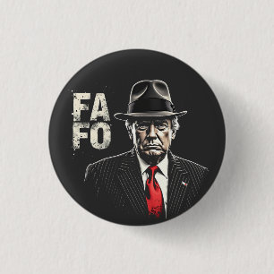Bóton Redondo 2.54cm Retro-americano Donald Trump FAFO USA Flag Patriot