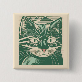 Bóton Redondo 2.54cm retro cat 3