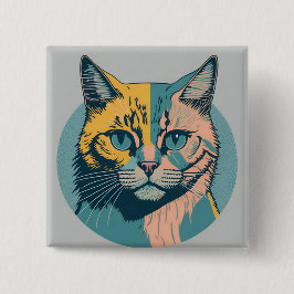 Bóton Redondo 2.54cm retro cat 5