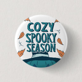 Bóton Redondo 2.54cm Retro Spooky Pumpkin Halloween Cozy Spooky Season