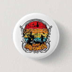 Bóton Redondo 2.54cm Retro Vintage Halloween - Vintage Halloween
