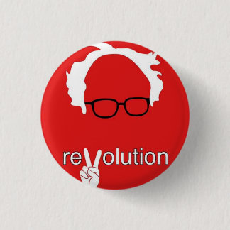 Bóton Redondo 2.54cm Revolução de Bernie Sanders 2016