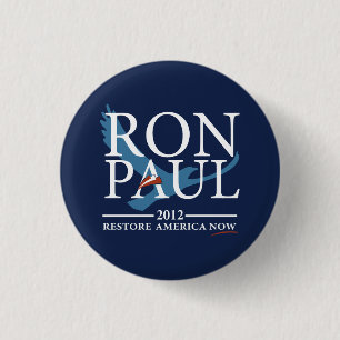 Bóton Redondo 2.54cm Revolução de Ron Paul