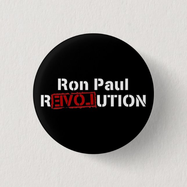 Bóton Redondo 2.54cm revolução inversa de Ron Paul (Frente)
