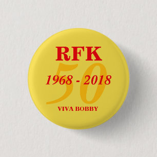 Bóton Redondo 2.54cm RFK 50 anos 1968 - 2018