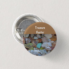 Bóton Redondo 2.54cm Rock Collection Stone Rockhound Treasure Hunter