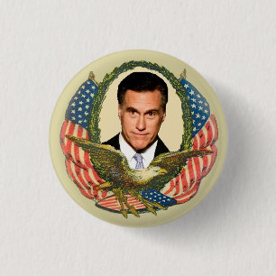 Bóton Redondo 2.54cm Romney Ryan retro