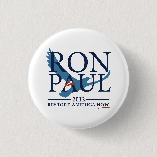 Bóton Redondo 2.54cm Ron Paul Revolução (Frente)