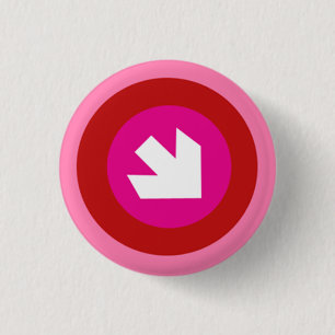 Bóton Redondo 2.54cm Rosa com seta