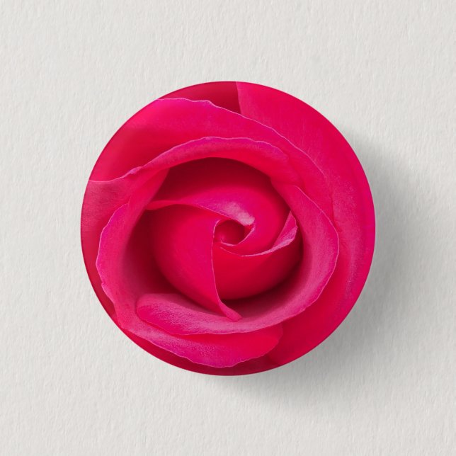 Bóton Redondo 2.54cm Rosa Rosa Rosa Vermelha Romântica (Frente)