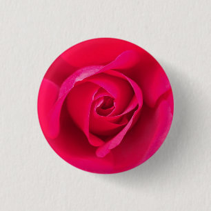 Bóton Redondo 2.54cm Rosa Vermelha Romântica v2