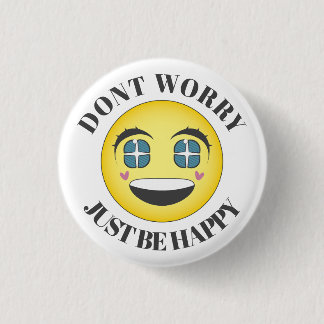 Bóton Redondo 2.54cm Rosto animado feliz