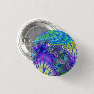 Bóton Redondo 2.54cm Roxo e Azul