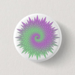 Bóton Redondo 2.54cm Roxo e Verde Geométrico