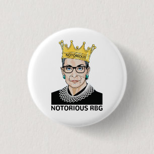 Bóton Redondo 2.54cm Ruth Bader Ginsburg - RBG notória