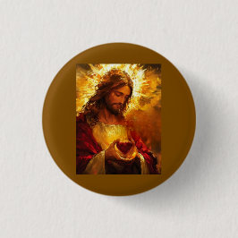 Bóton Redondo 2.54cm Sacred Heart of Jesus 