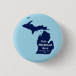 Bóton Redondo 2.54cm Sacudir Michigan Blue em 2024