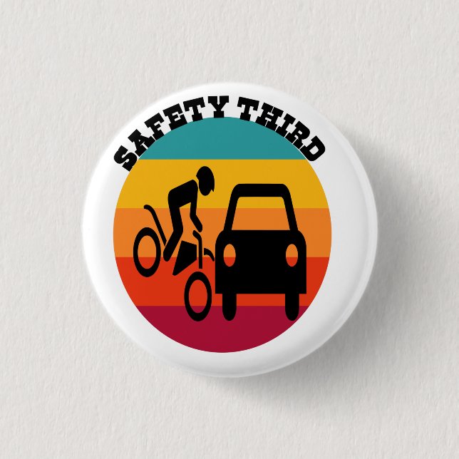 Bóton Redondo 2.54cm SAFETY THIRD 4TH JULY PATRIOTIC  T-Shirt (Frente)