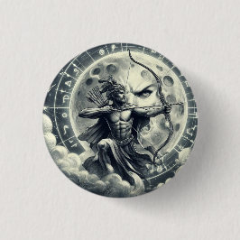 Bóton Redondo 2.54cm Sagittarius Zodiac Sign Astrology Horoscope Art