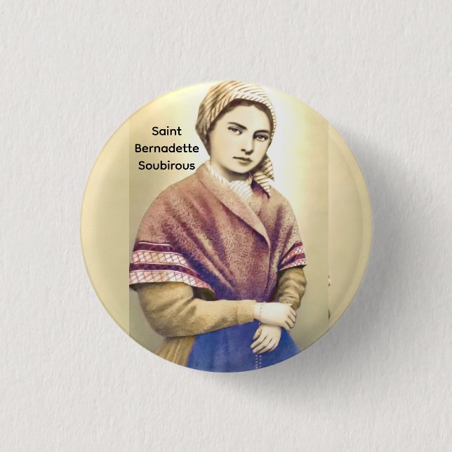 Bóton Redondo 2.54cm Saint Bernadette Soubirous (Frente)