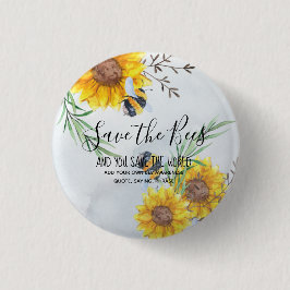 Bóton Redondo 2.54cm Salve As Abelhas E Você Salva O Mundo Personalizad
