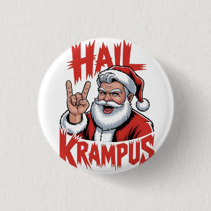 Bóton Redondo 2.54cm Salve Krampus Diabo Chifre Krampus Rock