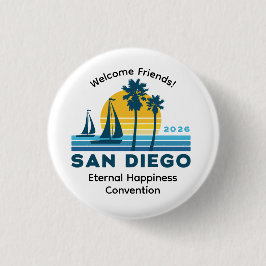 Bóton Redondo 2.54cm San Diego 2026 International Convention Pin