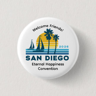 Bóton Redondo 2.54cm San Diego 2026 International Convention Pin