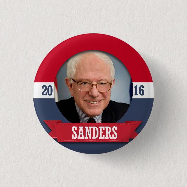 Bóton Redondo 2.54cm Sanders para Presidente (Frente)