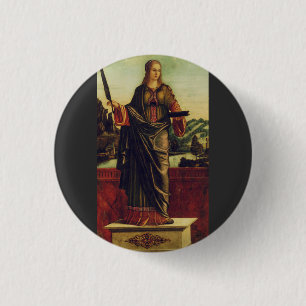 Bóton Redondo 2.54cm Santa Anastácia de Roma Arte Premium