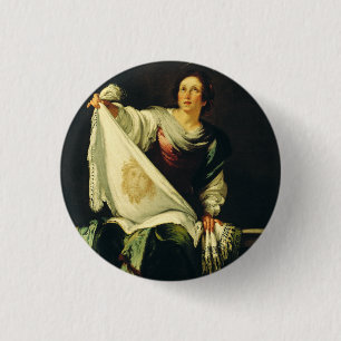 Bóton Redondo 2.54cm Santa Verônica por Bernardo Strozzi