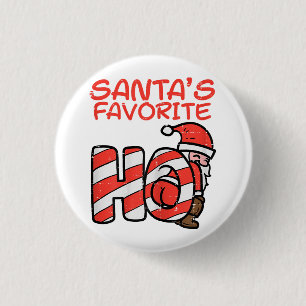Bóton Redondo 2.54cm Santas Favoritas Engraçadas Adultos de Natal