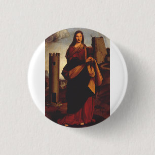 Bóton Redondo 2.54cm Santo Barbara por Giovanni Antonio Boltraffio