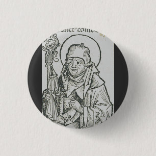Bóton Redondo 2.54cm Santo Columba Apóstolo dos Pictos