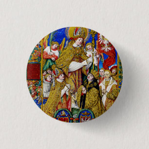 Bóton Redondo 2.54cm Santo Estanislau Bispo e Mártir