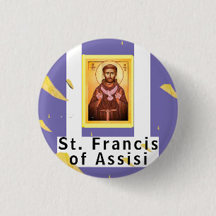 Bóton Redondo 2.54cm Santo Francis de Assisi