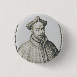 Bóton Redondo 2.54cm Santo Inácio de Loyola Fundador dos Jesuítas