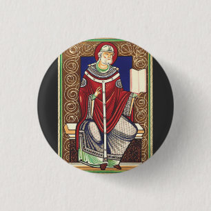 Bóton Redondo 2.54cm São Gregório Magno Doutor da Igreja