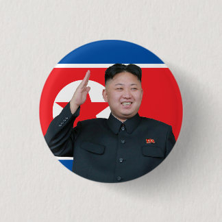 Bóton Redondo 2.54cm Saudação do Un de Kim Jong