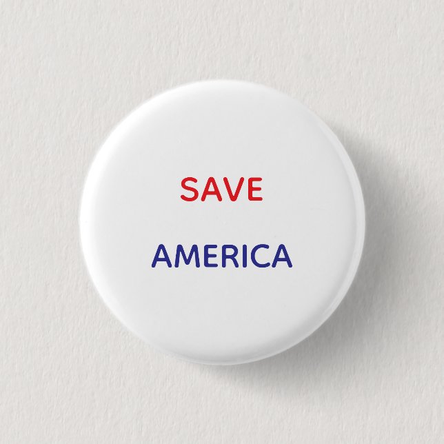 Bóton Redondo 2.54cm SAVE AMERICA SMALL ROUND buttons (Frente)