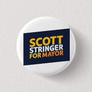 Bóton Redondo 2.54cm Scott Stringer para o prefeito