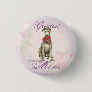 Bóton Redondo 2.54cm Scottish Deerhound Heart Mãe