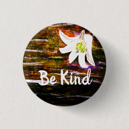 Bóton Redondo 2.54cm Seja Bonito Botão Flor