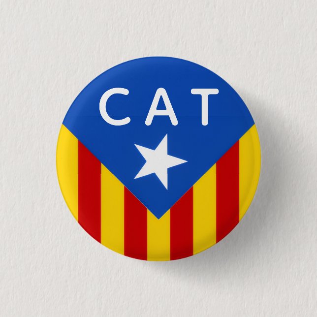 Bóton Redondo 2.54cm Senyera Estelada (Frente)